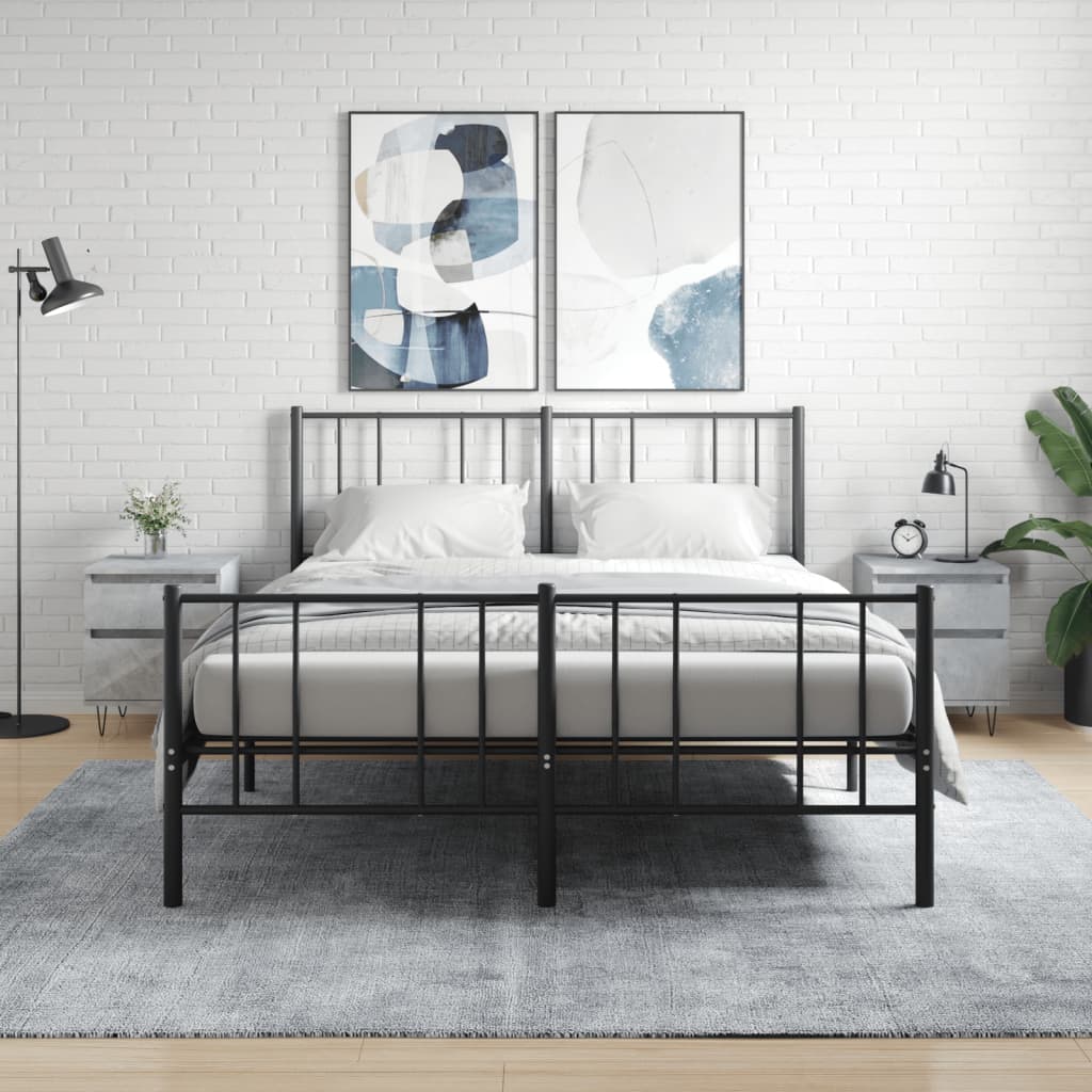 Nachttische 2 Stk. Betongrau 40x35x50 cm Holzwerkstoff - Pazzar.ch