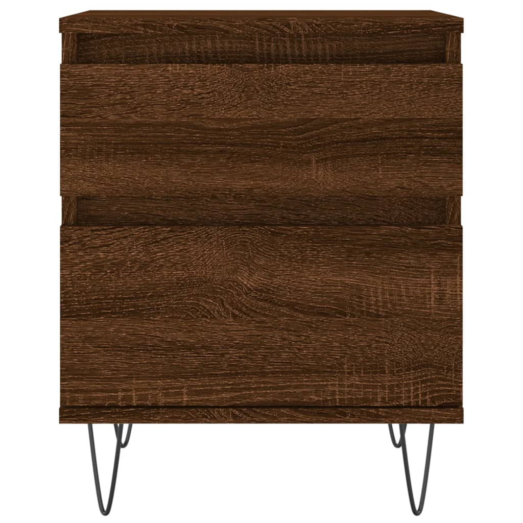 Nachttische 2 Stk. Braun Eichen-Optik 40x35x50 cm Holzwerkstoff - Pazzar.ch