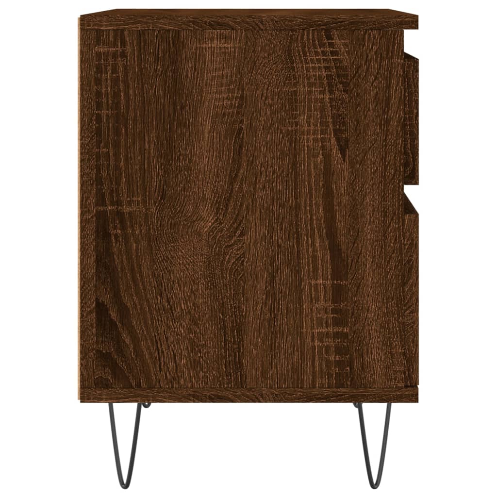 Nachttische 2 Stk. Braun Eichen-Optik 40x35x50 cm Holzwerkstoff - Pazzar.ch