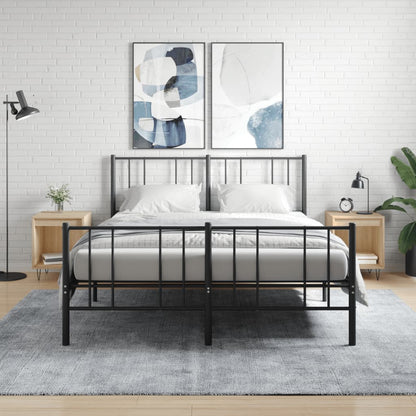 Nachttische 2 Stk. Sonoma-Eiche 40x35x50 cm Holzwerkstoff - Pazzar.ch