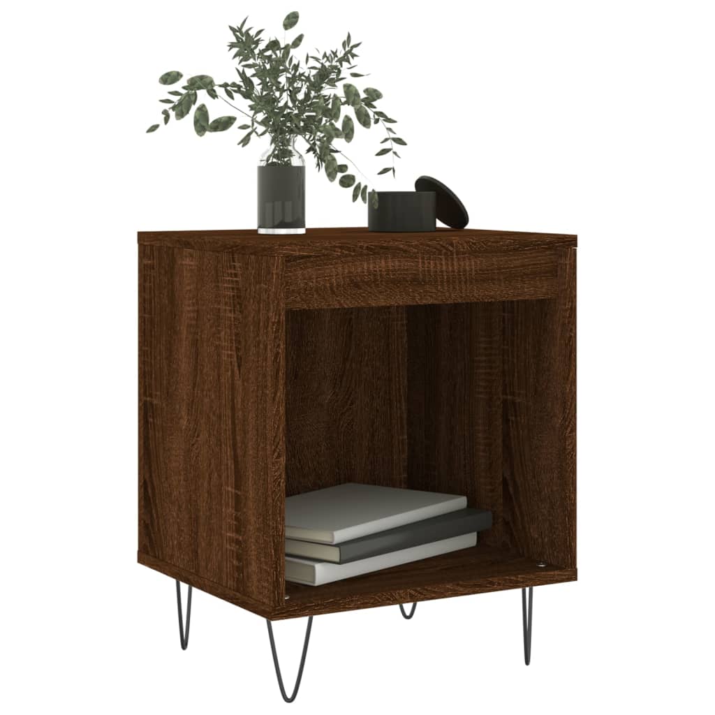 Nachttisch Braun Eichen-Optik 40x35x50 cm Holzwerkstoff - Pazzar.ch