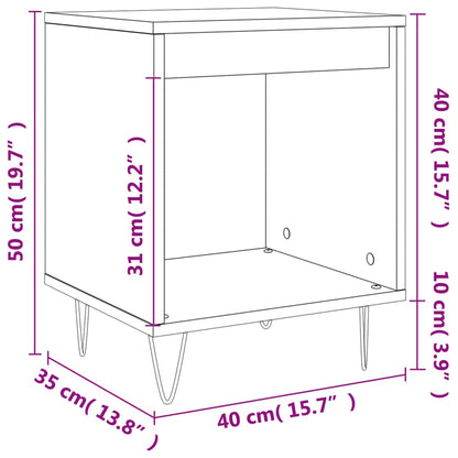 Nachttisch Braun Eichen-Optik 40x35x50 cm Holzwerkstoff - Pazzar.ch