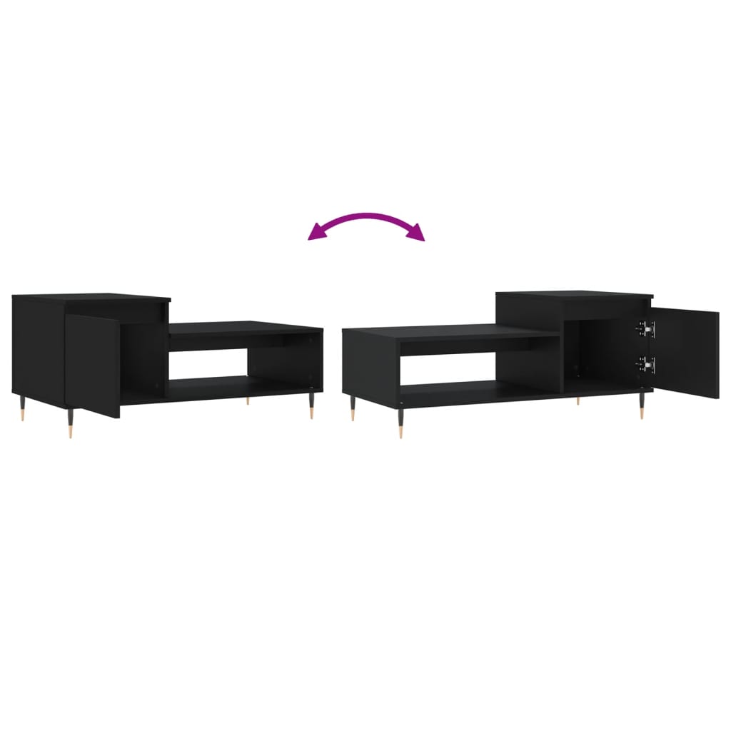 Couchtisch Schwarz 100x50x45 cm Holzwerkstoff - Pazzar.ch