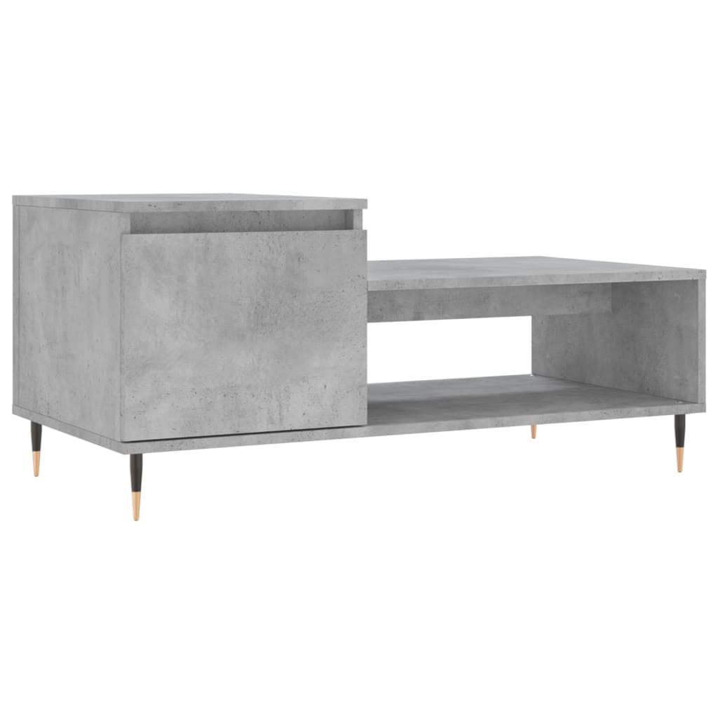 Couchtisch Betongrau 100x50x45 cm Holzwerkstoff - Pazzar.ch
