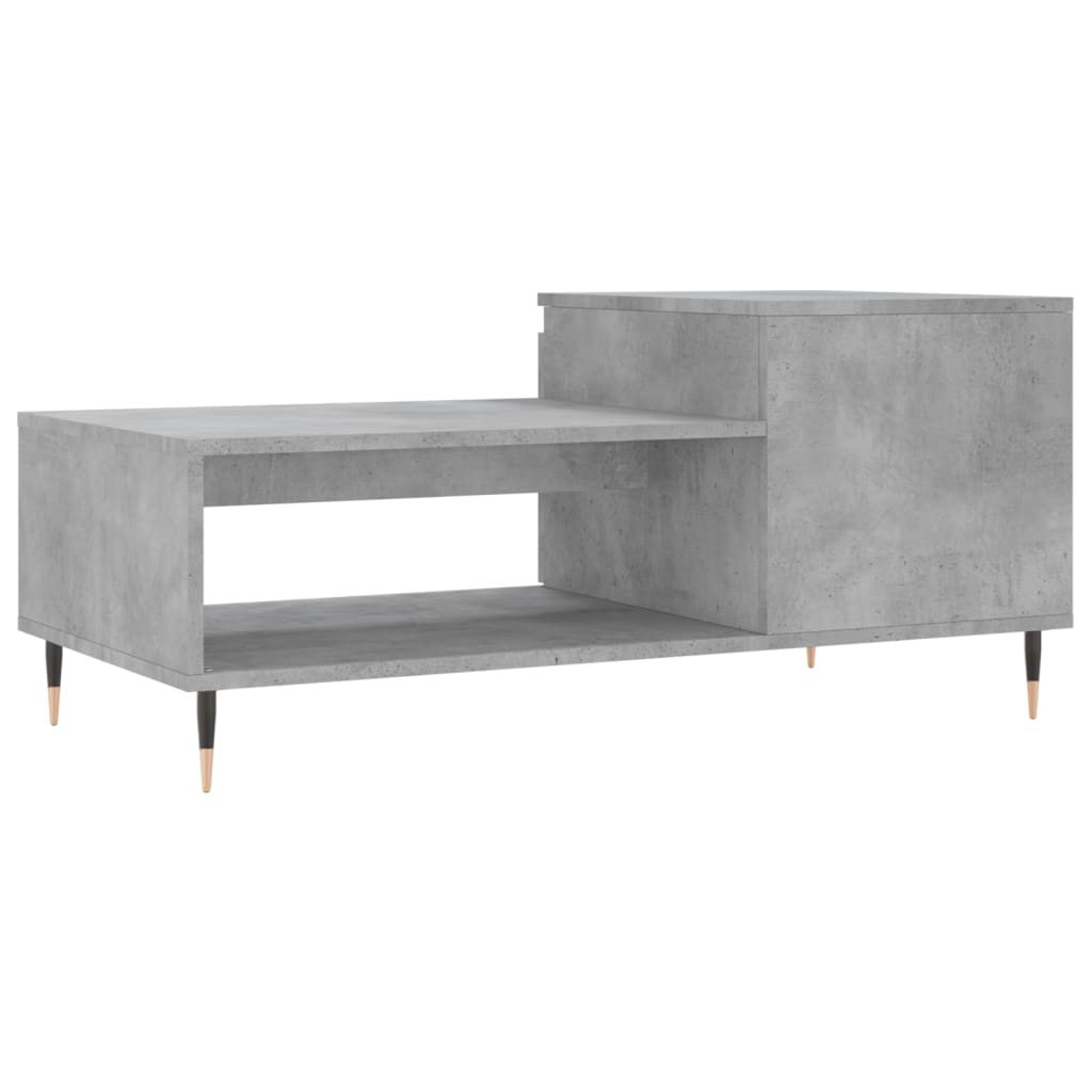 Couchtisch Betongrau 100x50x45 cm Holzwerkstoff - Pazzar.ch