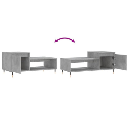 Couchtisch Betongrau 100x50x45 cm Holzwerkstoff - Pazzar.ch