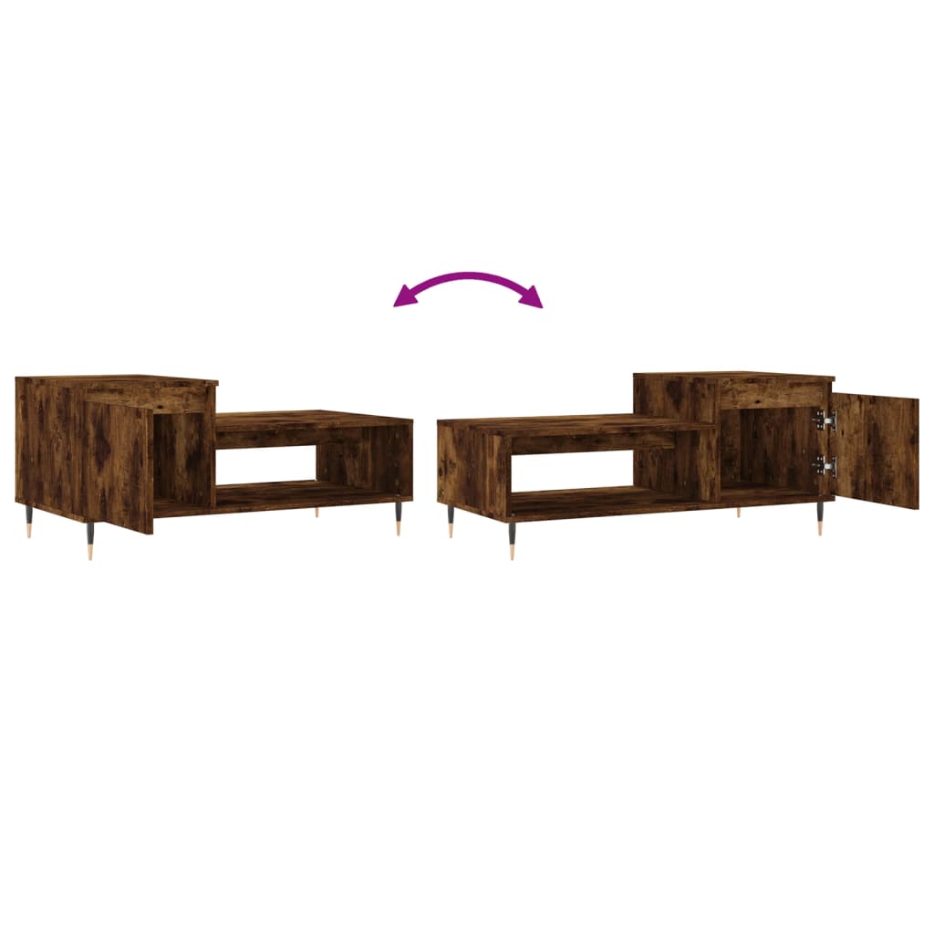 Couchtisch Räuchereiche 100x50x45 cm Holzwerkstoff - Pazzar.ch