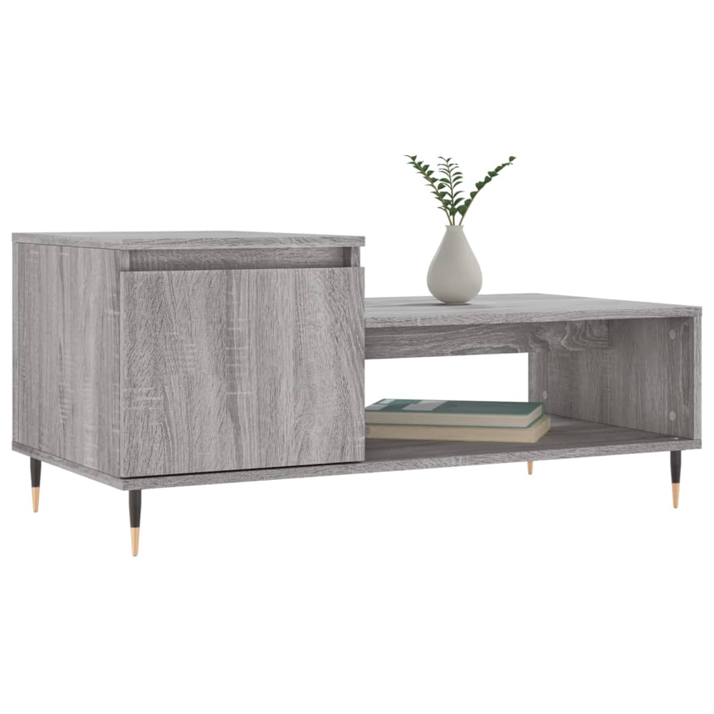 Couchtisch Grau Sonoma 100x50x45 cm Holzwerkstoff - Pazzar.ch