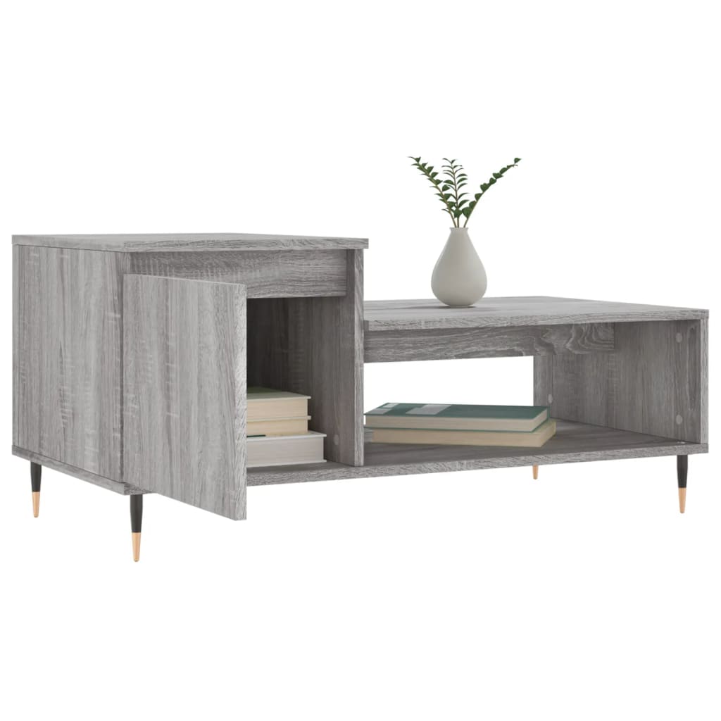 Couchtisch Grau Sonoma 100x50x45 cm Holzwerkstoff - Pazzar.ch
