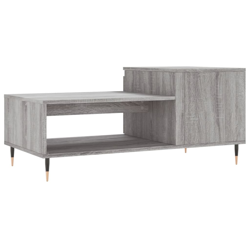 Couchtisch Grau Sonoma 100x50x45 cm Holzwerkstoff - Pazzar.ch
