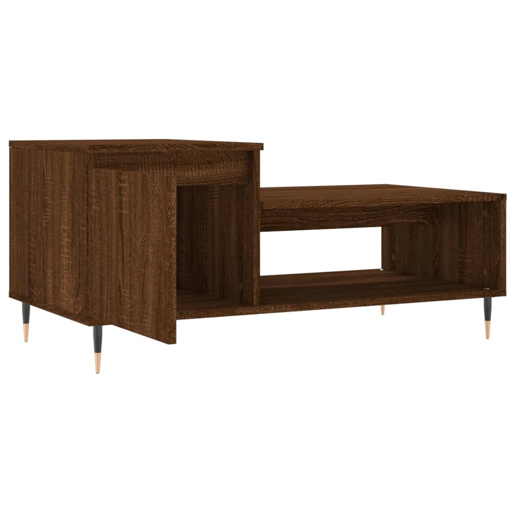 Couchtisch Braun Eichen-Optik 100x50x45 cm Holzwerkstoff - Pazzar.ch
