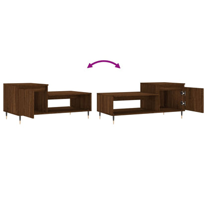 Couchtisch Braun Eichen-Optik 100x50x45 cm Holzwerkstoff - Pazzar.ch