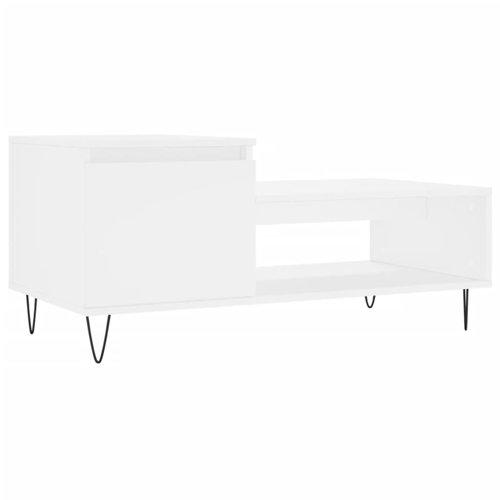 Couchtisch Weiß 100x50x45 cm Holzwerkstoff - Pazzar.ch