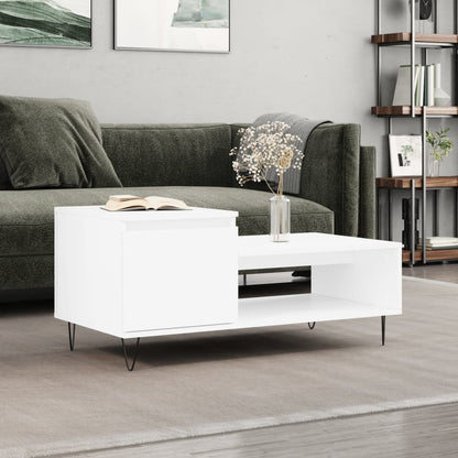 Couchtisch Weiß 100x50x45 cm Holzwerkstoff - Pazzar.ch