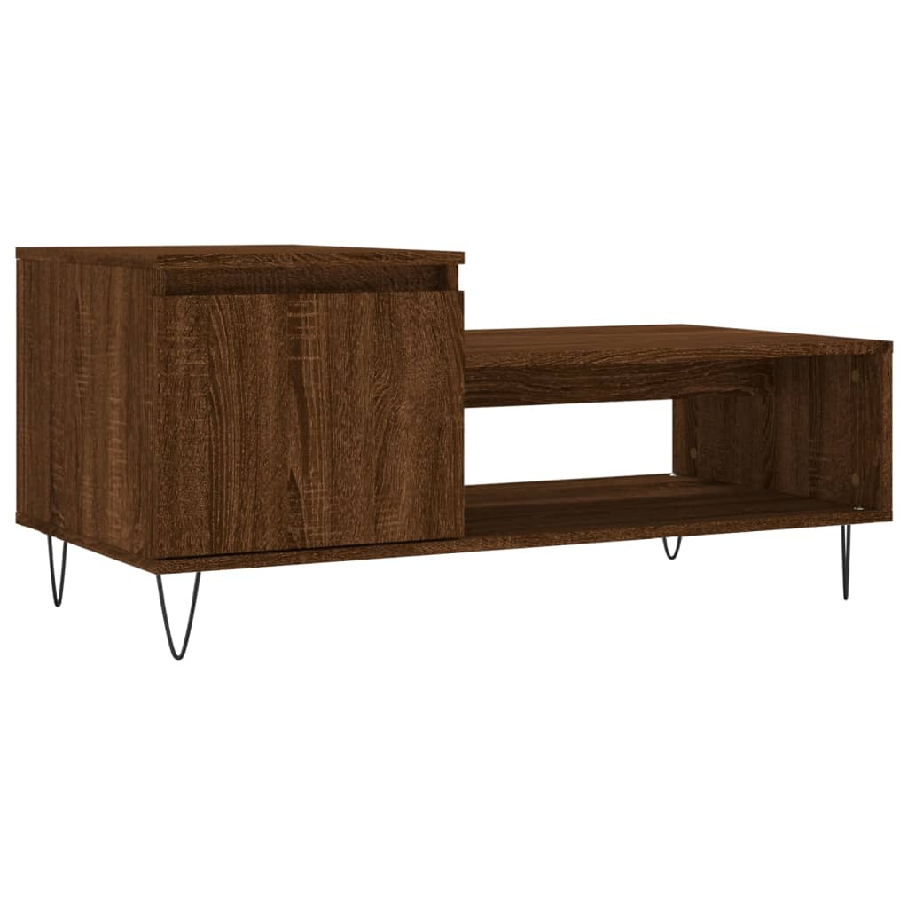 Couchtisch Braun Eichen-Optik 100x50x45 cm Holzwerkstoff - Pazzar.ch