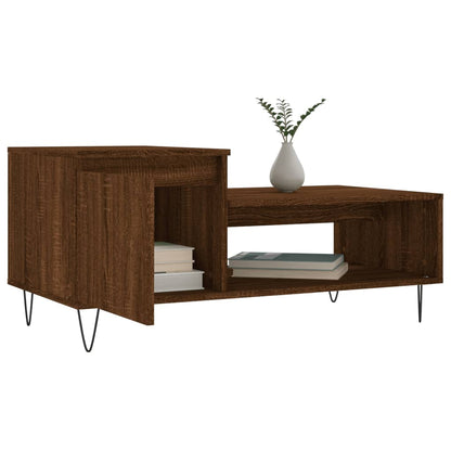 Couchtisch Braun Eichen-Optik 100x50x45 cm Holzwerkstoff - Pazzar.ch