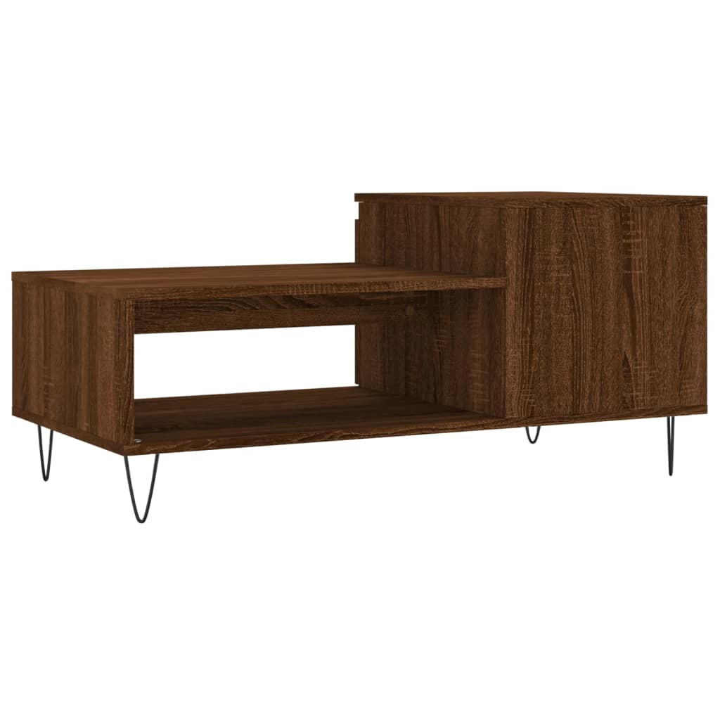 Couchtisch Braun Eichen-Optik 100x50x45 cm Holzwerkstoff - Pazzar.ch