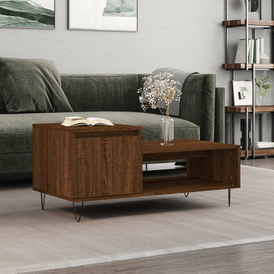 Couchtisch Braun Eichen-Optik 100x50x45 cm Holzwerkstoff - Pazzar.ch