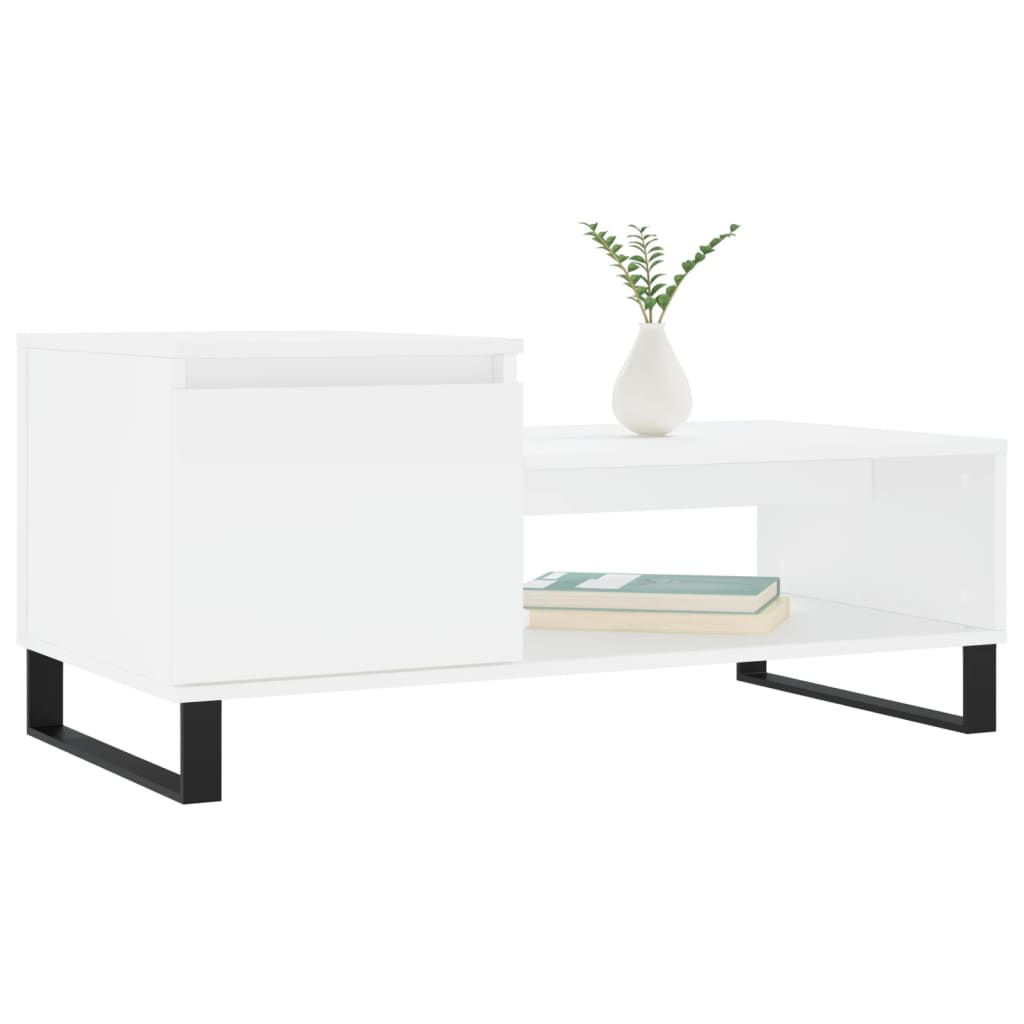 Couchtisch Weiß 100x50x45 cm Holzwerkstoff - Pazzar.ch
