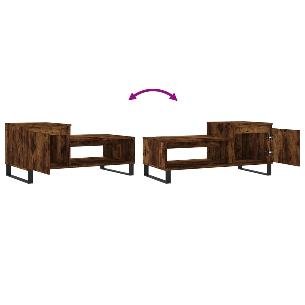 Couchtisch Räuchereiche 100x50x45 cm Holzwerkstoff - Pazzar.ch