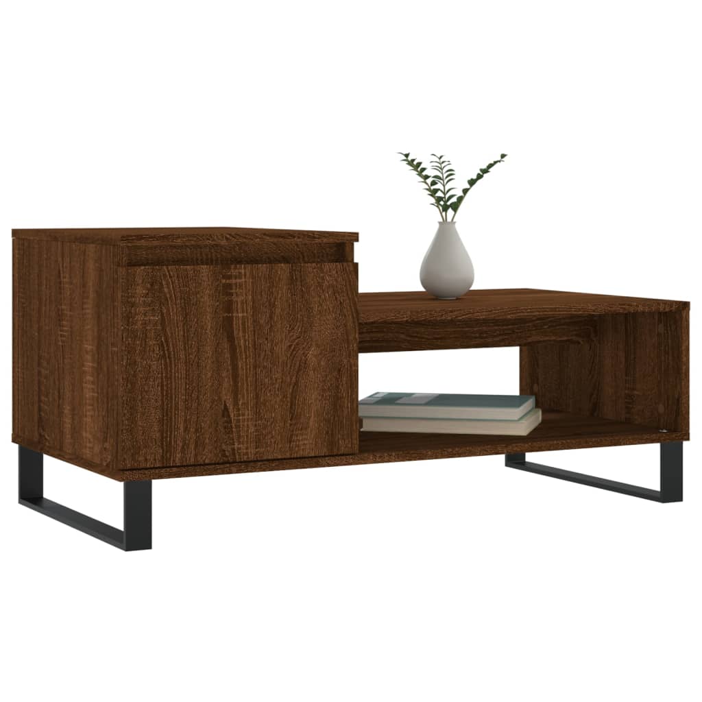 Couchtisch Braun Eichen-Optik 100x50x45 cm Holzwerkstoff - Pazzar.ch
