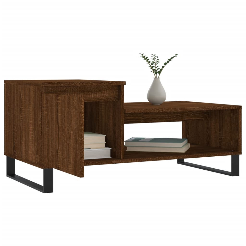 Couchtisch Braun Eichen-Optik 100x50x45 cm Holzwerkstoff - Pazzar.ch