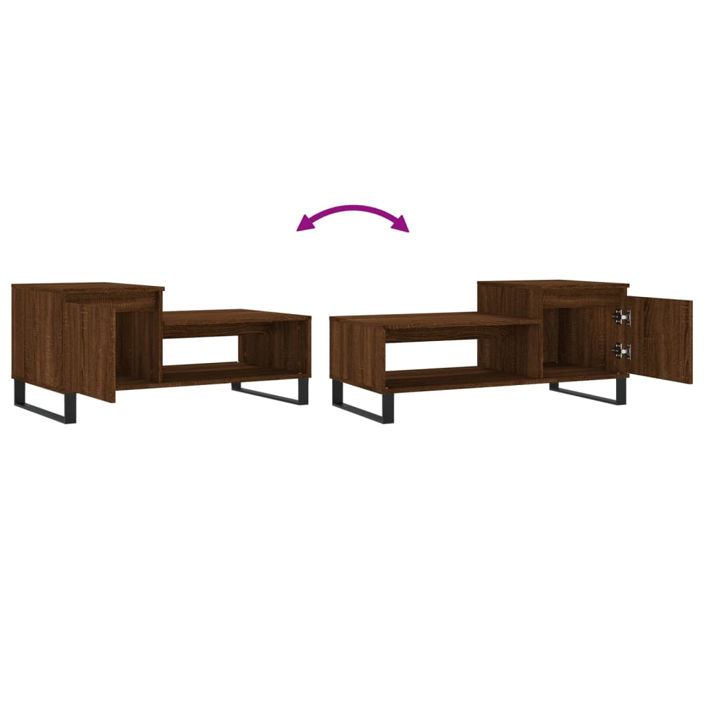 Couchtisch Braun Eichen-Optik 100x50x45 cm Holzwerkstoff - Pazzar.ch