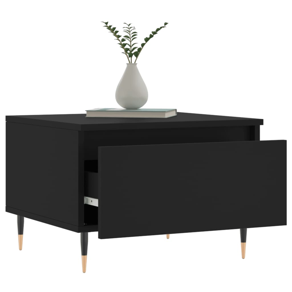 Couchtische 2 Stk. Schwarz 50x46x35 cm Holzwerkstoff - Pazzar.ch