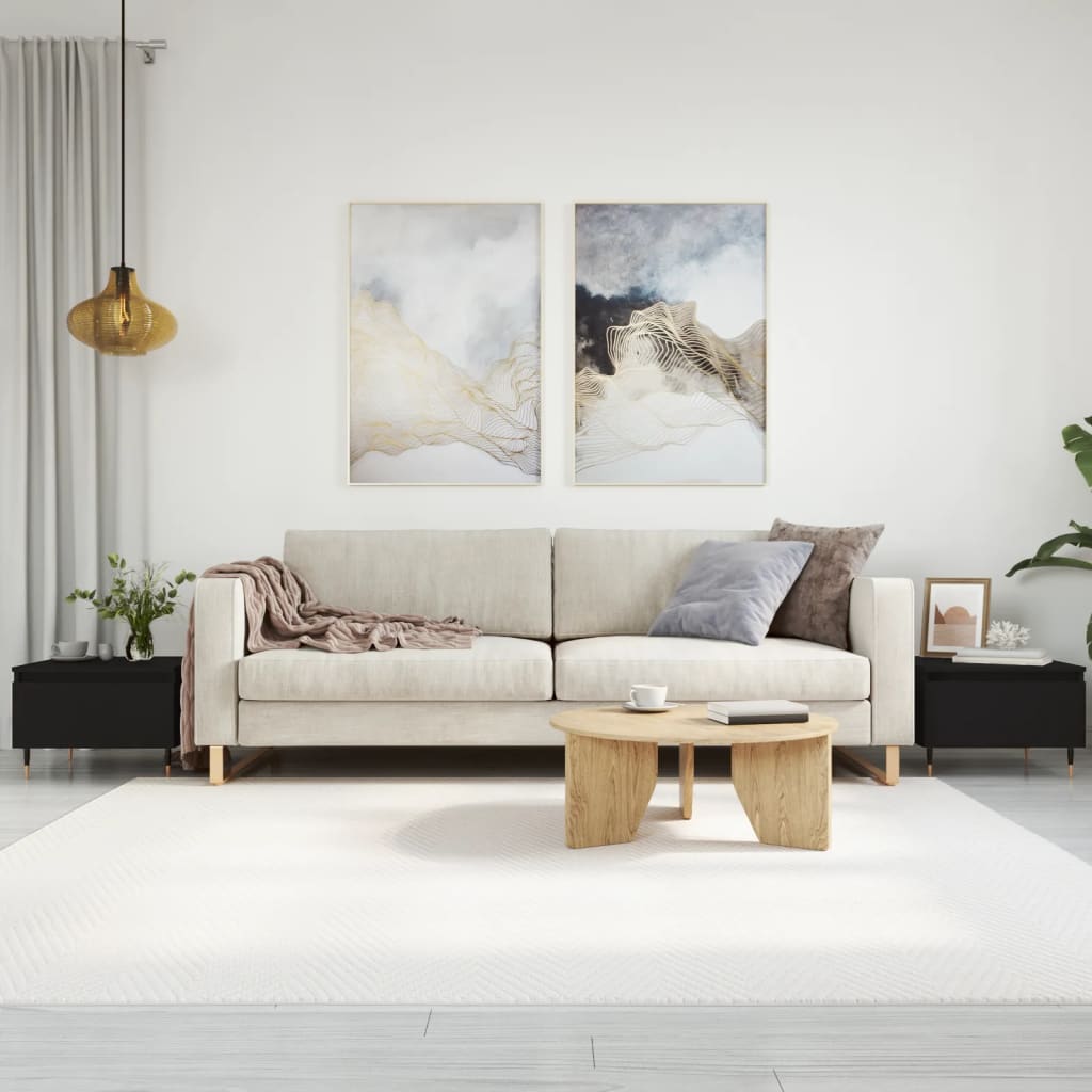 Couchtische 2 Stk. Schwarz 50x46x35 cm Holzwerkstoff - Pazzar.ch