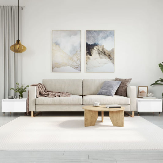 Couchtische 2 Stk. Hochglanz-Weiß 50x46x35 cm Holzwerkstoff - Pazzar.ch