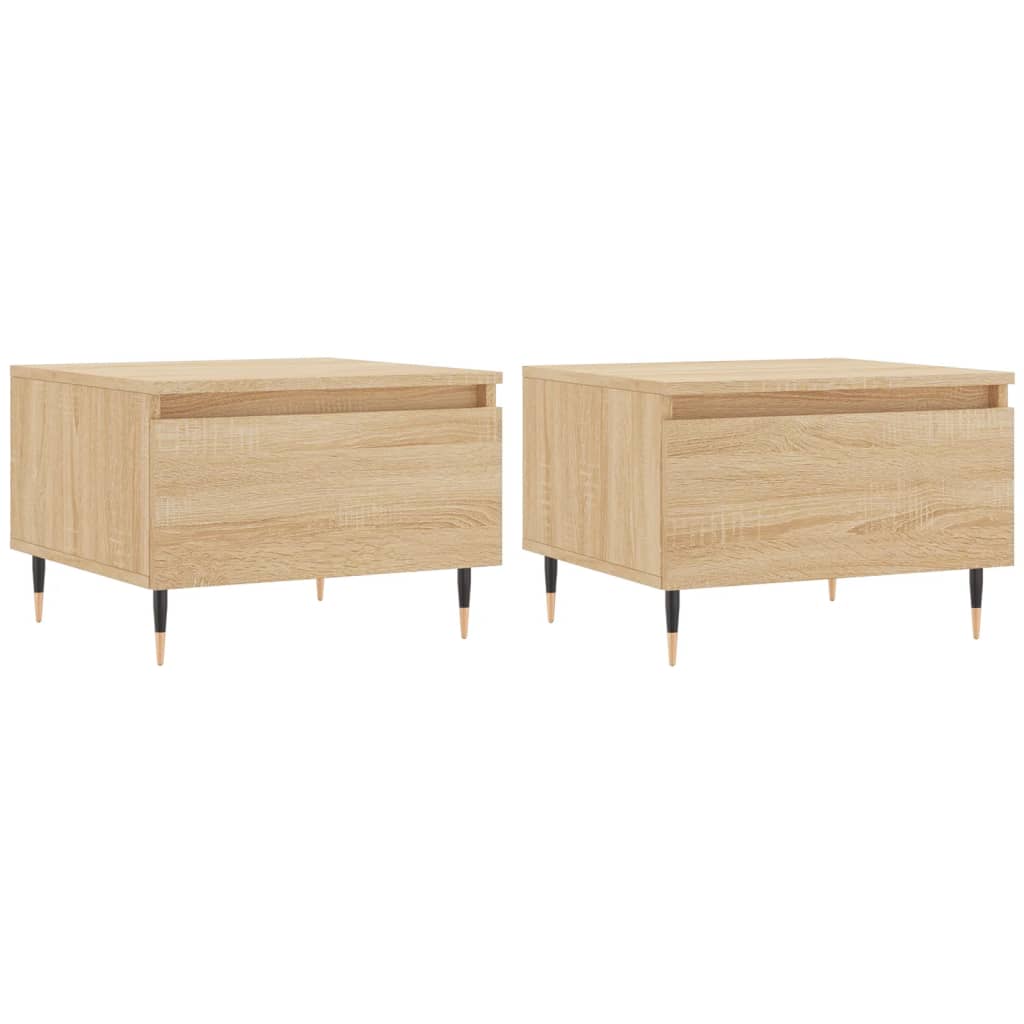 Couchtische 2 Stk. Sonoma-Eiche 50x46x35 cm Holzwerkstoff - Pazzar.ch