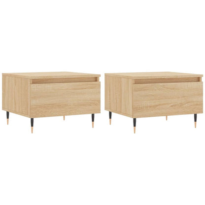 Couchtische 2 Stk. Sonoma-Eiche 50x46x35 cm Holzwerkstoff - Pazzar.ch