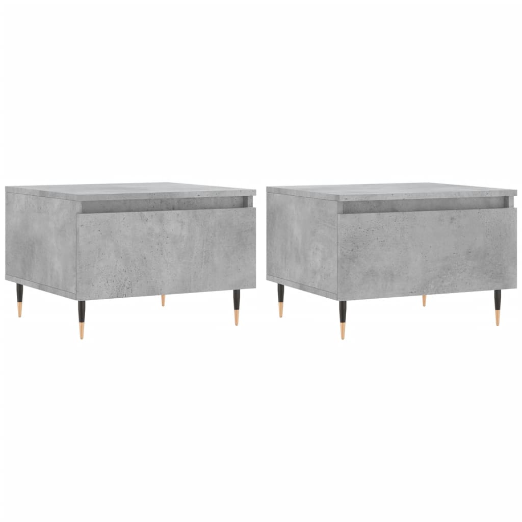 Couchtische 2 Stk. Betongrau 50x46x35 cm Holzwerkstoff - Pazzar.ch