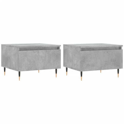 Couchtische 2 Stk. Betongrau 50x46x35 cm Holzwerkstoff - Pazzar.ch