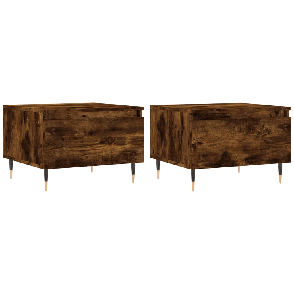Couchtische 2 Stk. Räuchereiche 50x46x35 cm Holzwerkstoff - Pazzar.ch