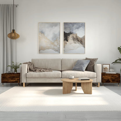Couchtische 2 Stk. Räuchereiche 50x46x35 cm Holzwerkstoff - Pazzar.ch