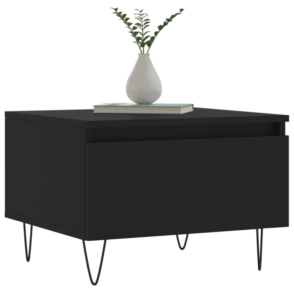 Couchtische 2 Stk. Schwarz 50x46x35 cm Holzwerkstoff - Pazzar.ch