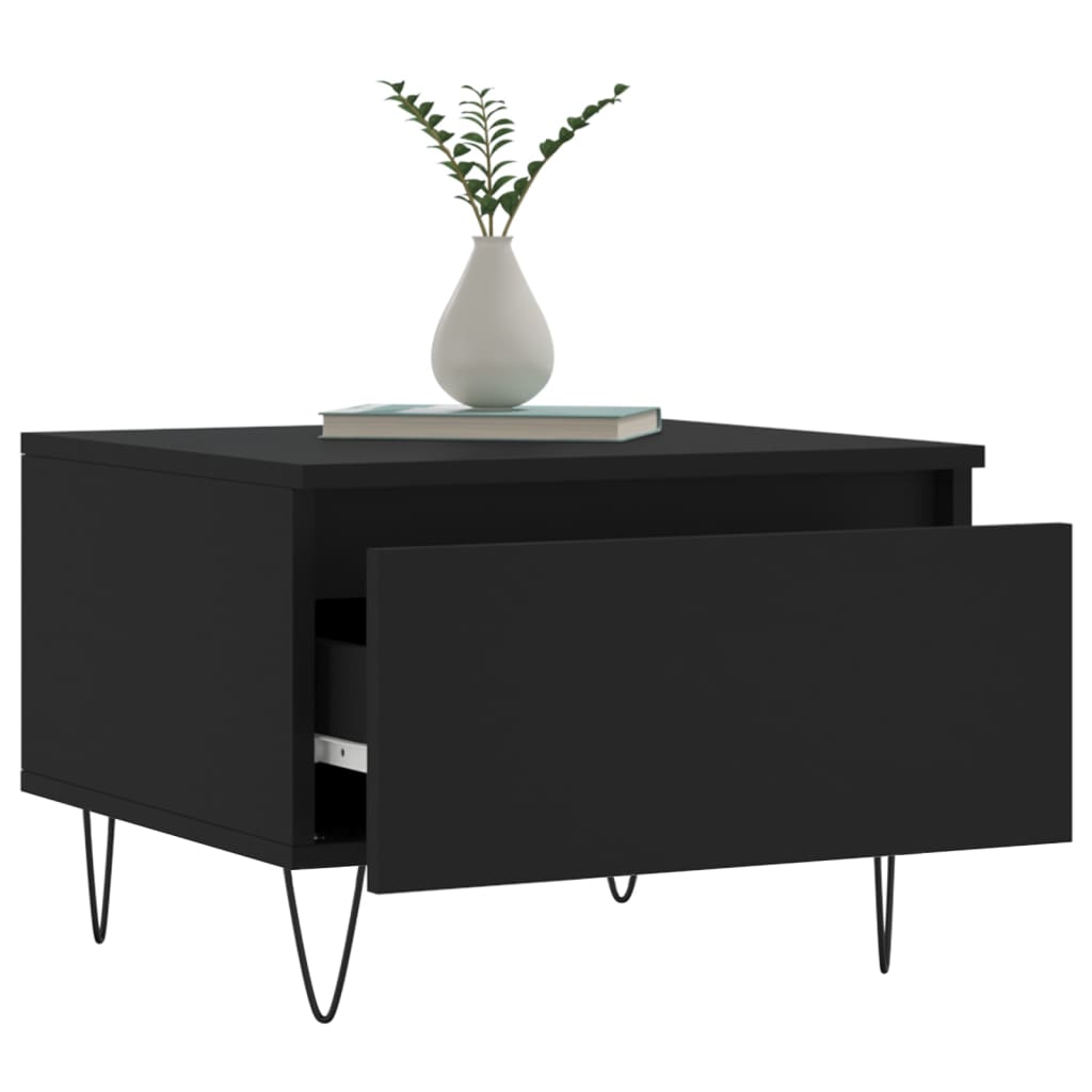 Couchtische 2 Stk. Schwarz 50x46x35 cm Holzwerkstoff - Pazzar.ch