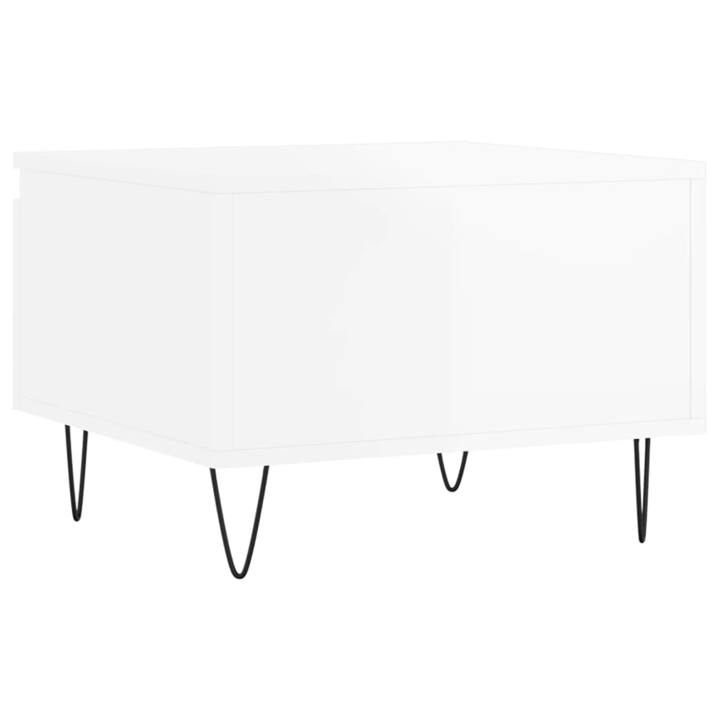 Couchtische 2 Stk. Hochglanz-Weiß 50x46x35 cm Holzwerkstoff - Pazzar.ch