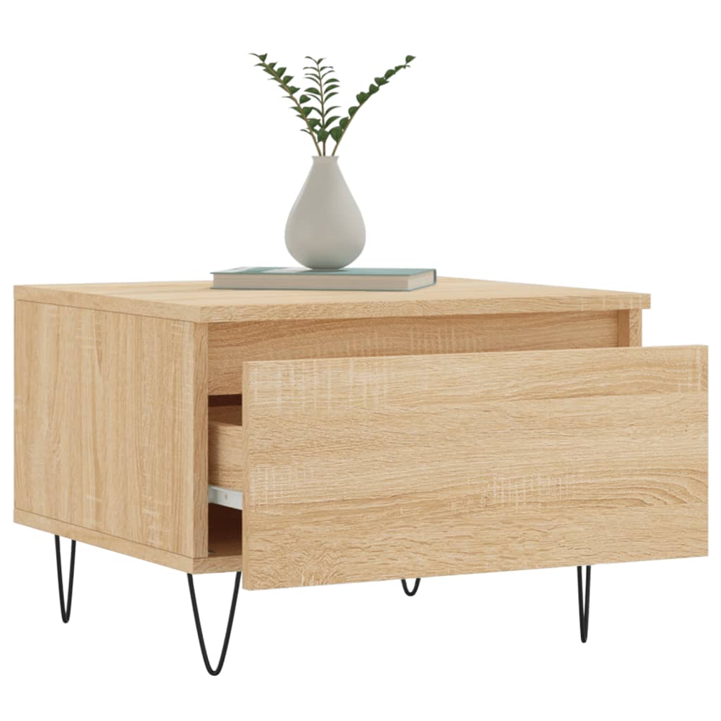 Couchtische 2 Stk. Sonoma-Eiche 50x46x35 cm Holzwerkstoff - Pazzar.ch