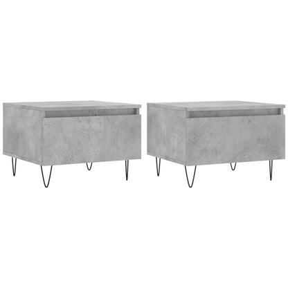 Couchtische 2 Stk. Betongrau 50x46x35 cm Holzwerkstoff - Pazzar.ch
