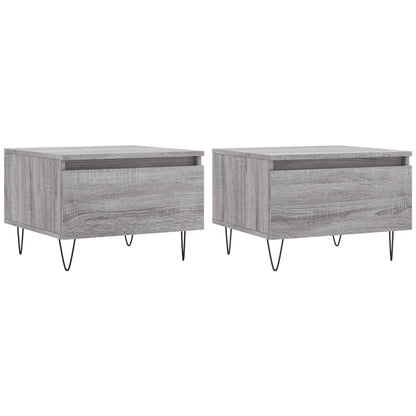 Couchtische 2 Stk. Grau Sonoma 50x46x35 cm Holzwerkstoff - Pazzar.ch