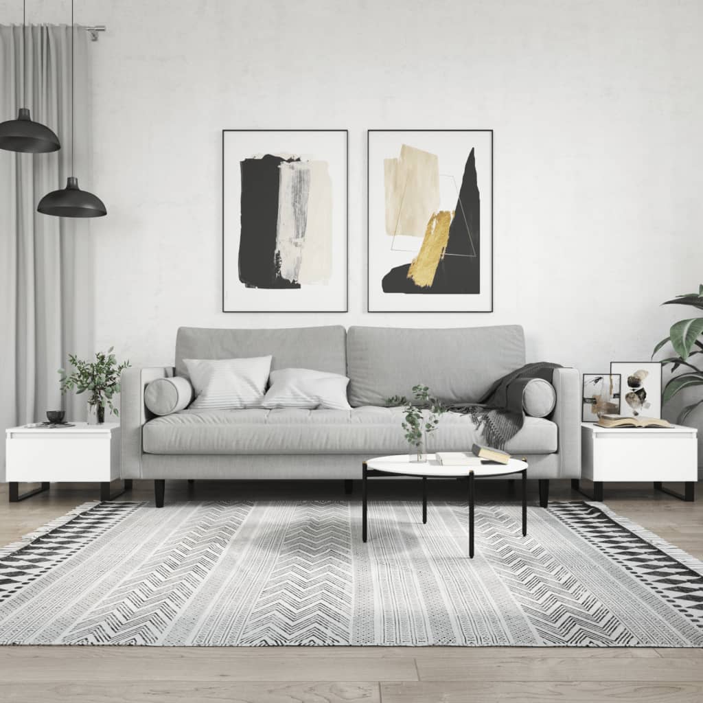 Couchtische 2 Stk. Weiß 50x46x35 cm Holzwerkstoff - Pazzar.ch