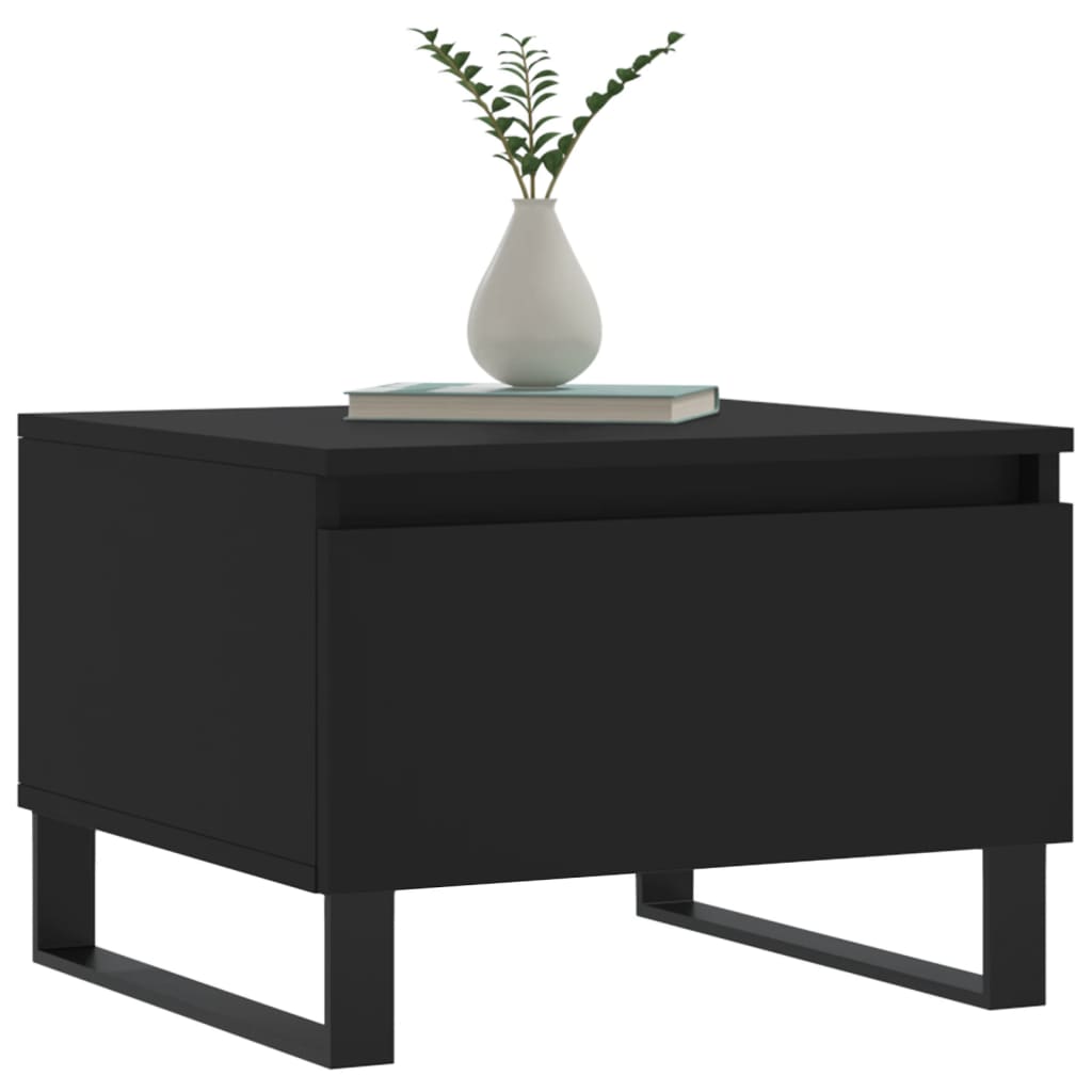 Couchtische 2 Stk. Schwarz 50x46x35 cm Holzwerkstoff - Pazzar.ch