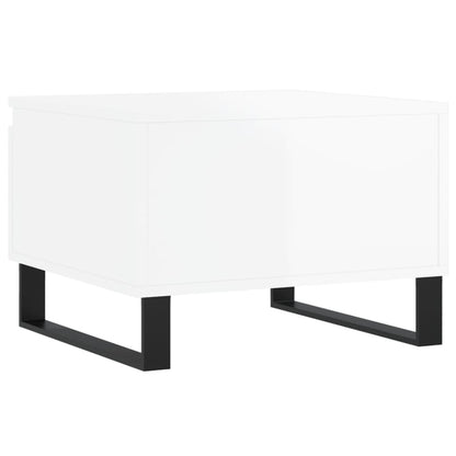 Couchtische 2 Stk. Hochglanz-Weiß 50x46x35 cm Holzwerkstoff - Pazzar.ch