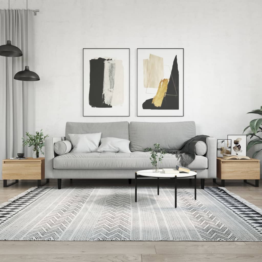 Couchtische 2 Stk. Sonoma-Eiche 50x46x35 cm Holzwerkstoff - Pazzar.ch