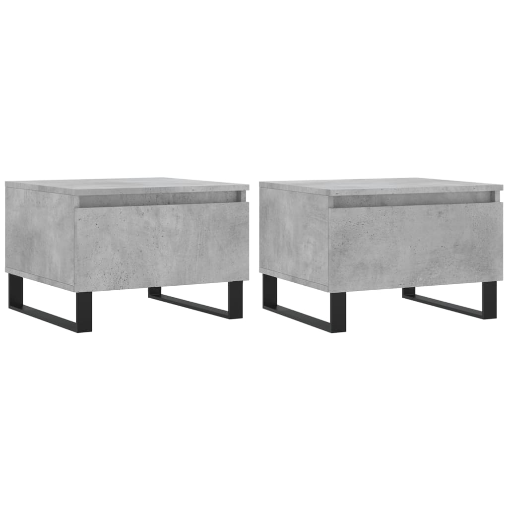 Couchtische 2 Stk. Betongrau 50x46x35 cm Holzwerkstoff - Pazzar.ch