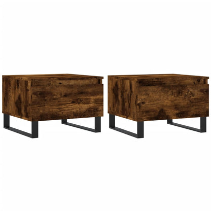 Couchtische 2 Stk. Räuchereiche 50x46x35 cm Holzwerkstoff - Pazzar.ch