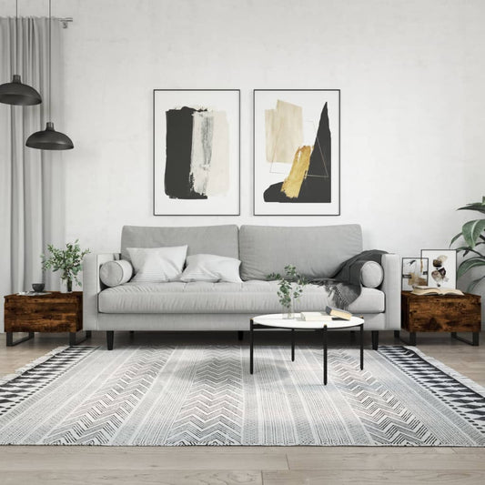 Couchtische 2 Stk. Räuchereiche 50x46x35 cm Holzwerkstoff - Pazzar.ch