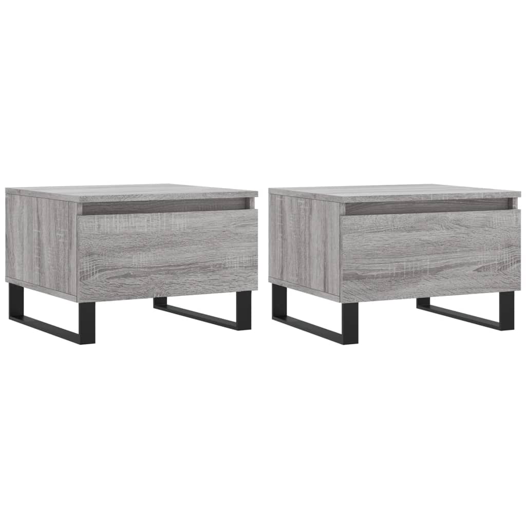 Couchtische 2 Stk. Grau Sonoma 50x46x35 cm Holzwerkstoff - Pazzar.ch